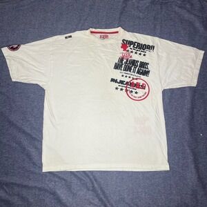 JEANISUS The Return White Graphic T Shirt‎ Mens XL 3XL 3TG Superior Denim Award